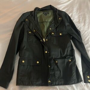 Lightweight Utility Jacket with Gold Hardware - green